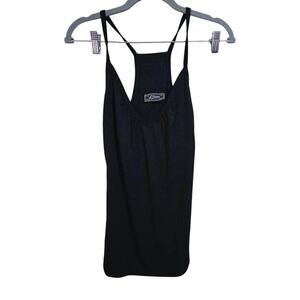 Vintage Guess Black Glittery Tank Top Y2K Racerback Large
